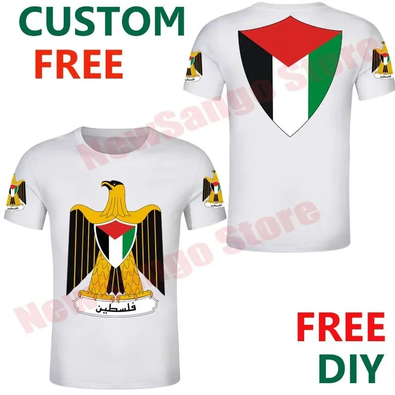 Palestina Maglietta personalizzata Maglietta fai da te gratuita Palaestina PLE Nazione Bandiera Emblema Tee Shirt Paese Squadra Numero Vestiti 220609