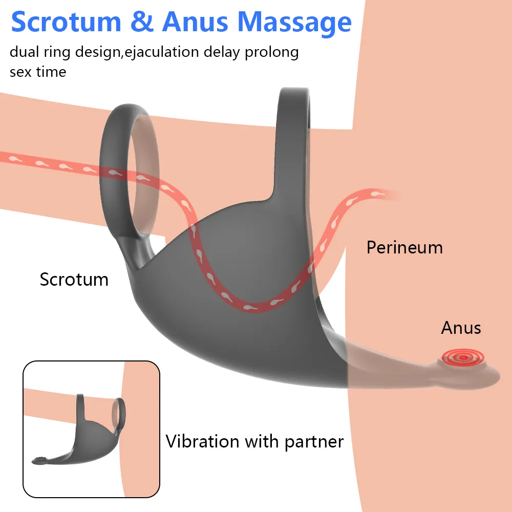 男性用のBluetooth Testicle Scrotumバイブレーターコックリングアプリワイヤレスリモート貞操ベルトメン