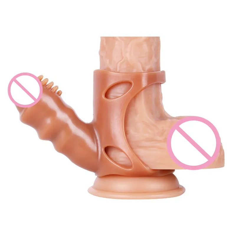 Pénis Vibrateur Cock Ring pour Hommes Érection sexy Jouets Couples Vibrant Dick Élargissement Clitoris Stimulateur Jouet