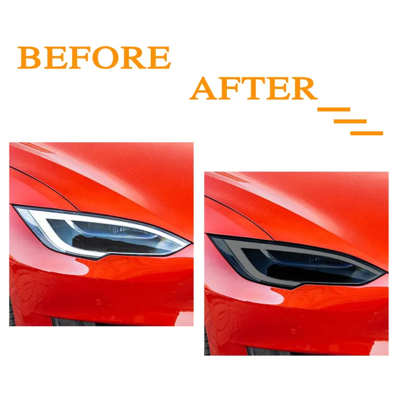 2 أجهزة كمبيوتر ل Tesla Model 3 X Y S Car Headlight Tint Smoke Black Protection Film Protection TPU Accessories13639833176158
