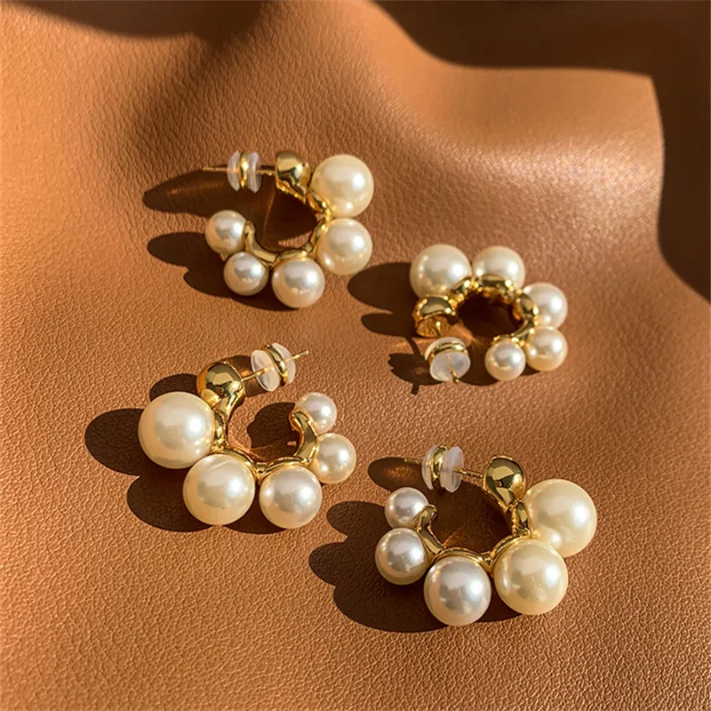 Orecchini di perle a forma di perla cistema di nicchia di nicchia di nicchia di nicchia di alta qualità trame sterling adgo argento retrò gioiello regalo 234o