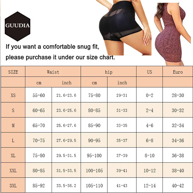 Guudia مبطنة بعقب Hip Hip Enhancer Body Shaper Banties Shapear Wide Band Band up up anties seamless booty rafter 220702