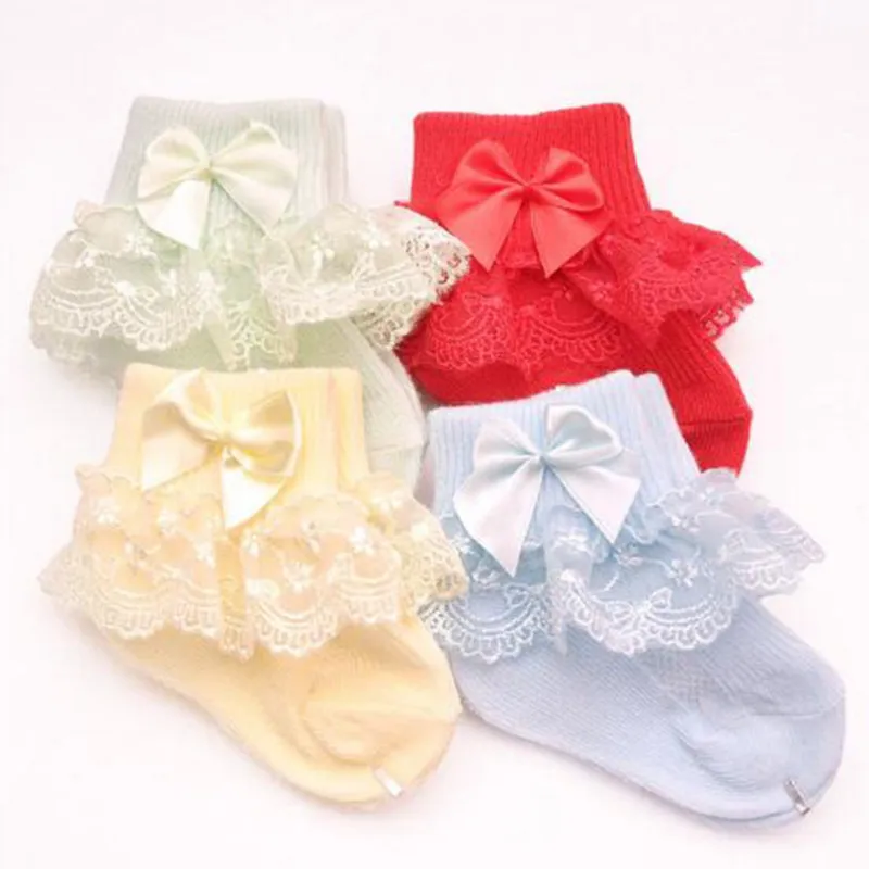 /Lace Lace Bow Short Socks Born Baby Socks 220514