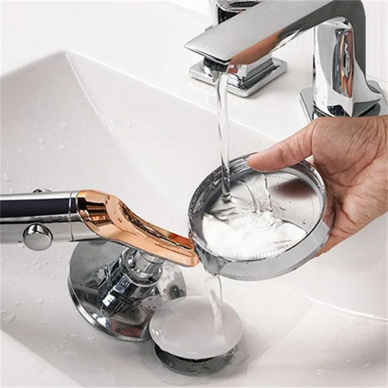 Pommeau de douche de salle de bains, main réglable, haute pression, indice d'efficacité énergétique A + un bouton pour arrêter l'eau E11795 220401