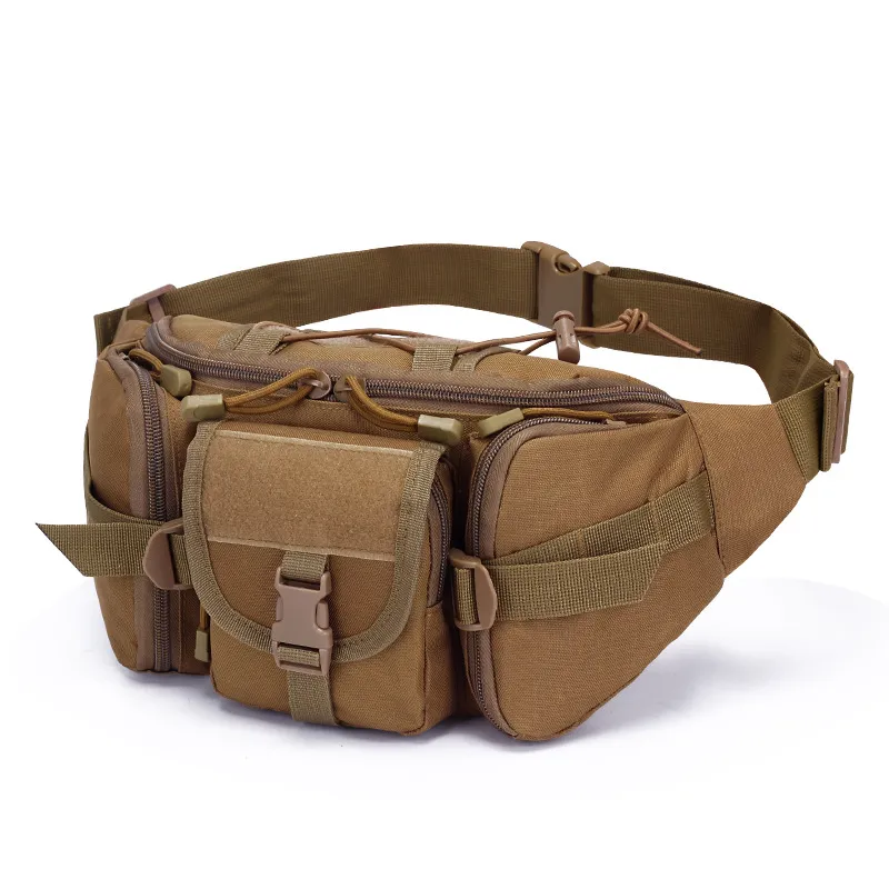 Military Bag Tactical Waist Bag Sports Outdoor Large Capacity Waterproof Riding Travel Running Multi Function Chest Bag