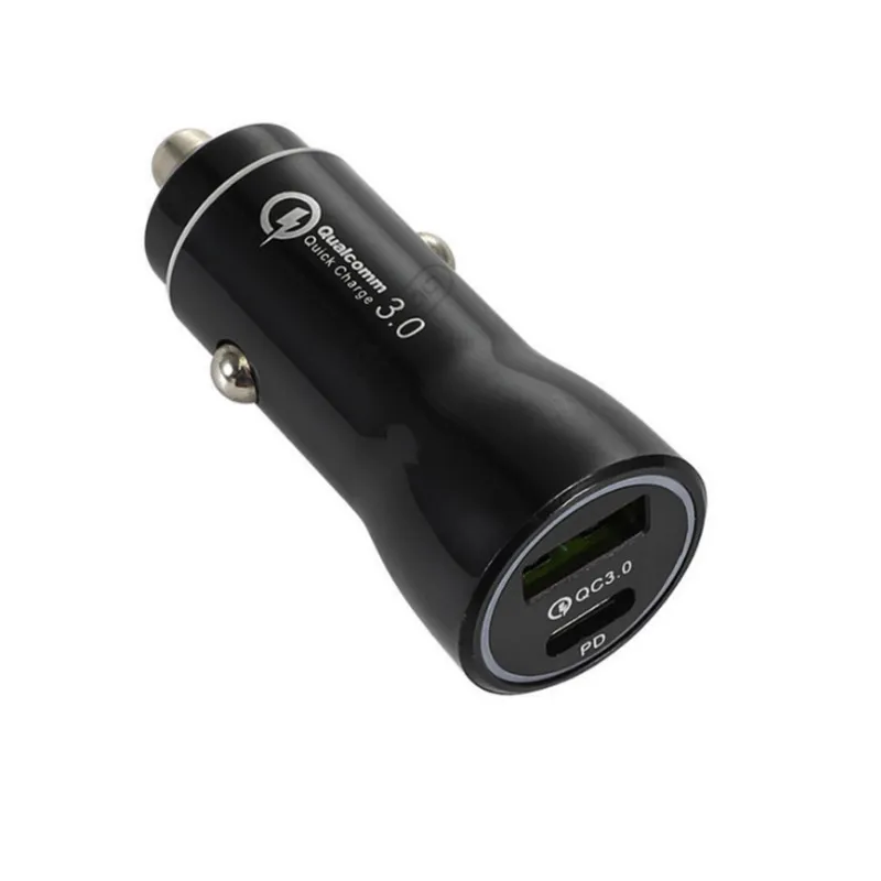 Chargeur de voiture Charge rapide QC3.0 SCP PD Type C 36W Chargeurs USB rapides universels pour iPhone pour téléphone Samsung avec paquet de sac OPP