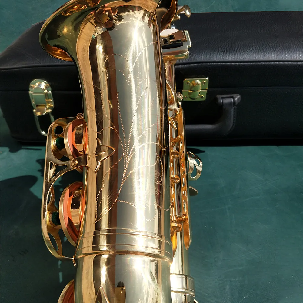 Novo protótipo JAS-500 de alta qualidade de alta qualidade com o mesmo logotipo de gravação profundo de saxofone alto profissional e e-flat