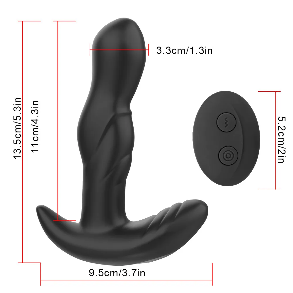 Ikoky anal plug vibrator sexig leksak för män g-spot stimulering 360 graders rotation prostata massager vibrerande rumpa