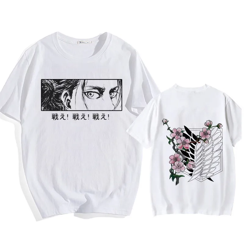 Anime Final Season Attack on Titan T Shirt Men Kawaii Summer Tops Titans Graphic Tees Harajuku Tshirt Male 220618