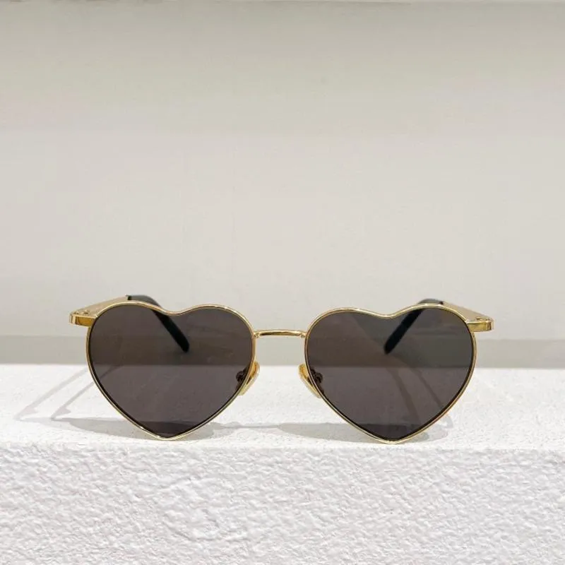 Solglasögon Gold Silver Metal Heart Shape Frame High Quality Women's Myopia Recept Optical Glasses SL301 Fashion Men'264Z