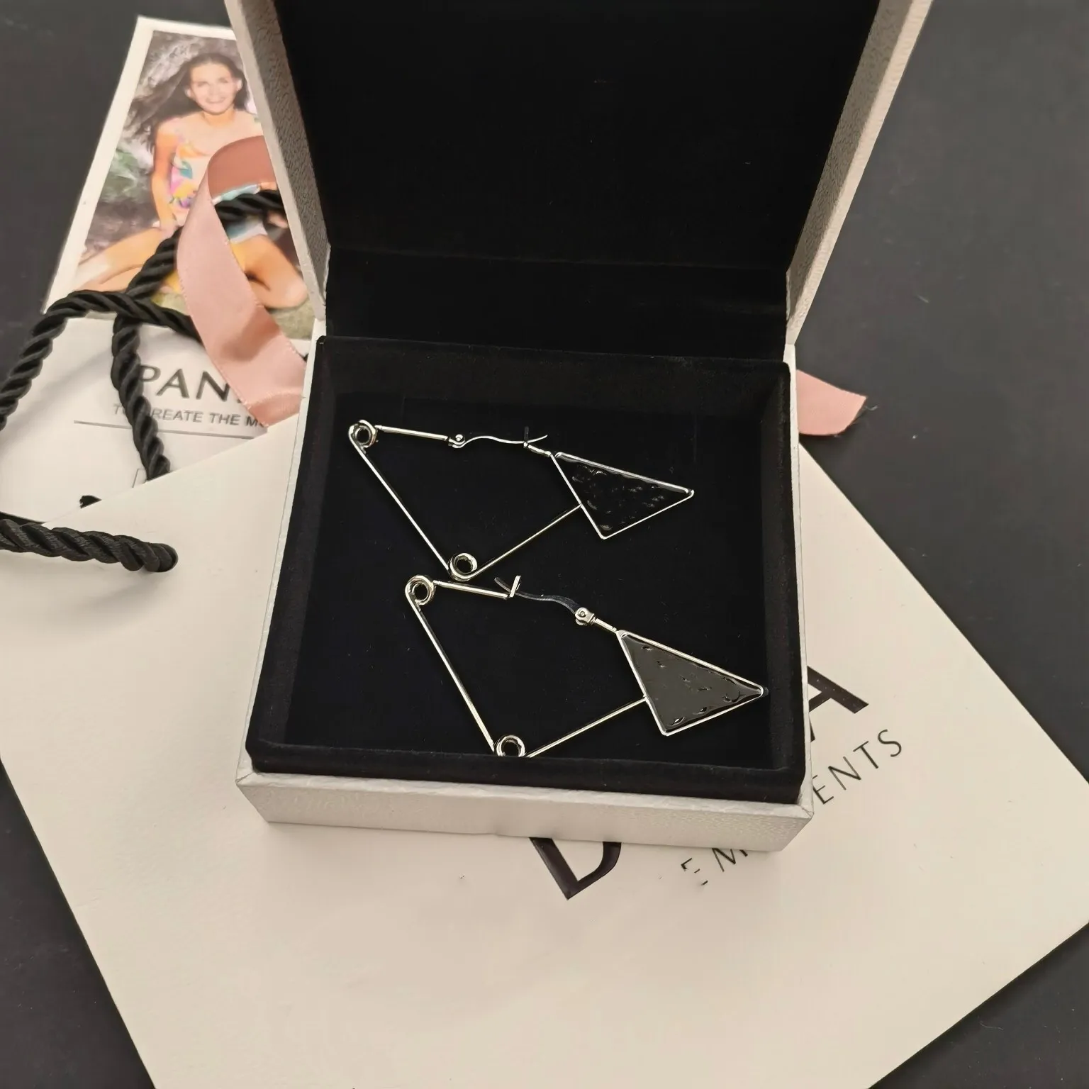 European and American triangle letters Dangle & Chandelier punk couple earrings high quality and fast delivery248T