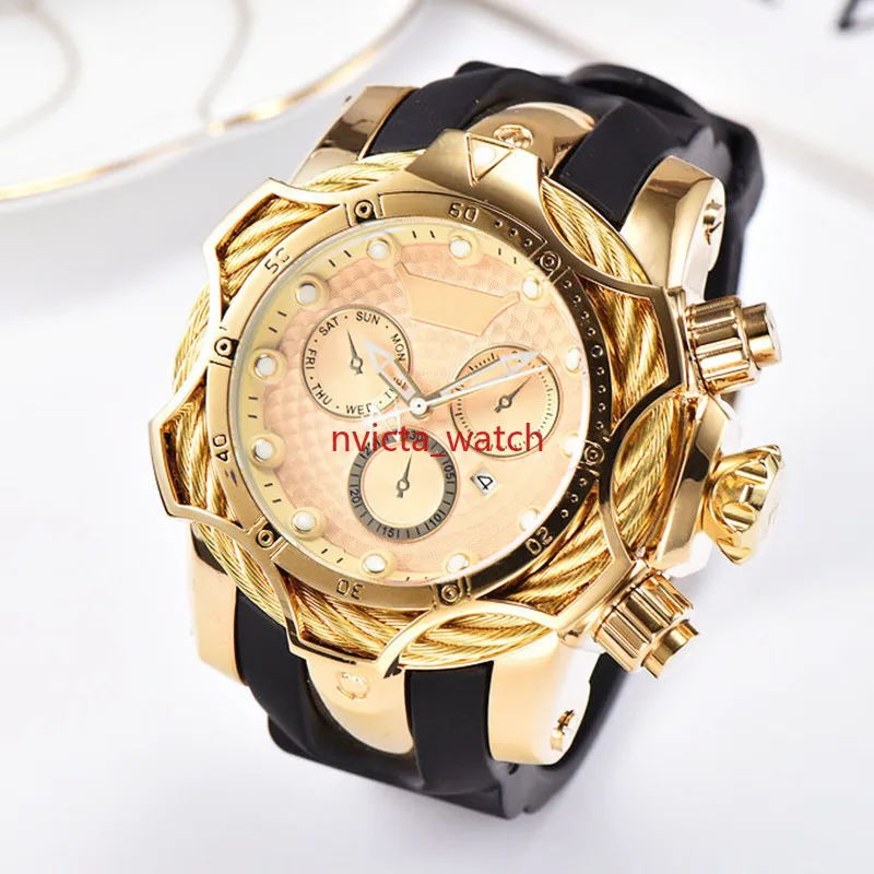 Invencible Fashion Mens Quartz Wirstwatch 52 mm Luminoso Imploude Indefeing Luxury Watch Invicto RELOJ DE HOMBRE LA228M