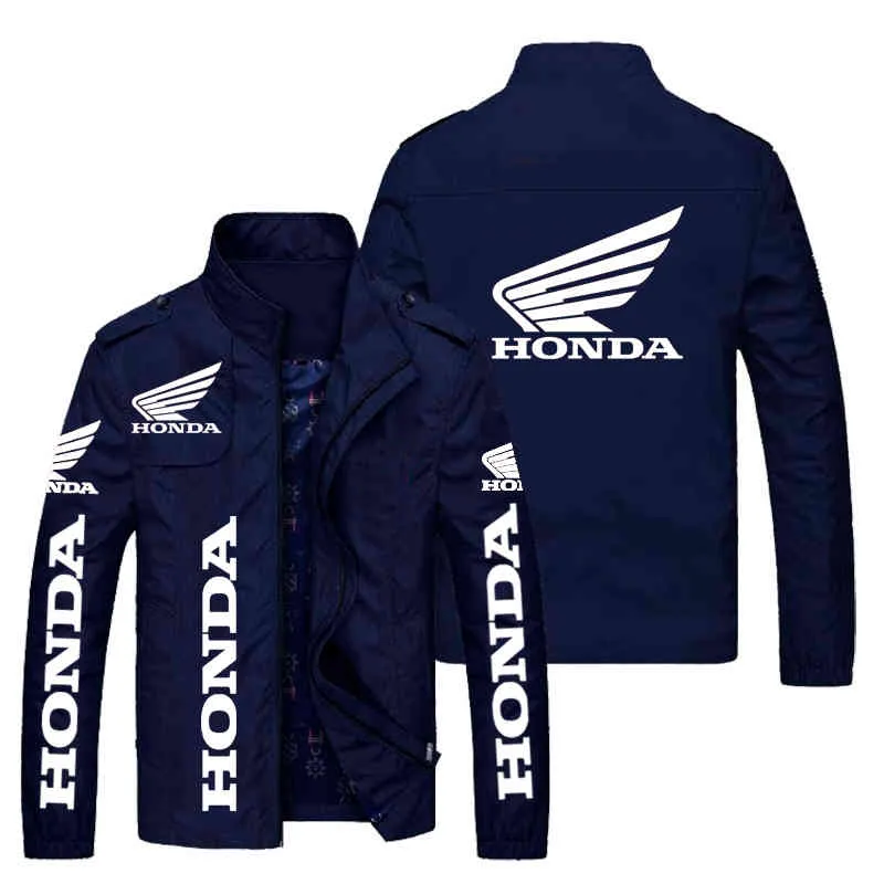 Giacca da corsa Honda Motor 2022 Primavera Autunno New Car Wing Print Uomo Casual Giacca a vento da motociclista