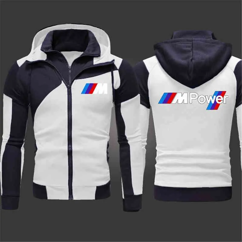 2022 printemps automne Bmw m Power hommes mode veste d'extérieur fermeture éclair haute qualité Harajuku athlétique manteau porter des sweats à capuche décontractés