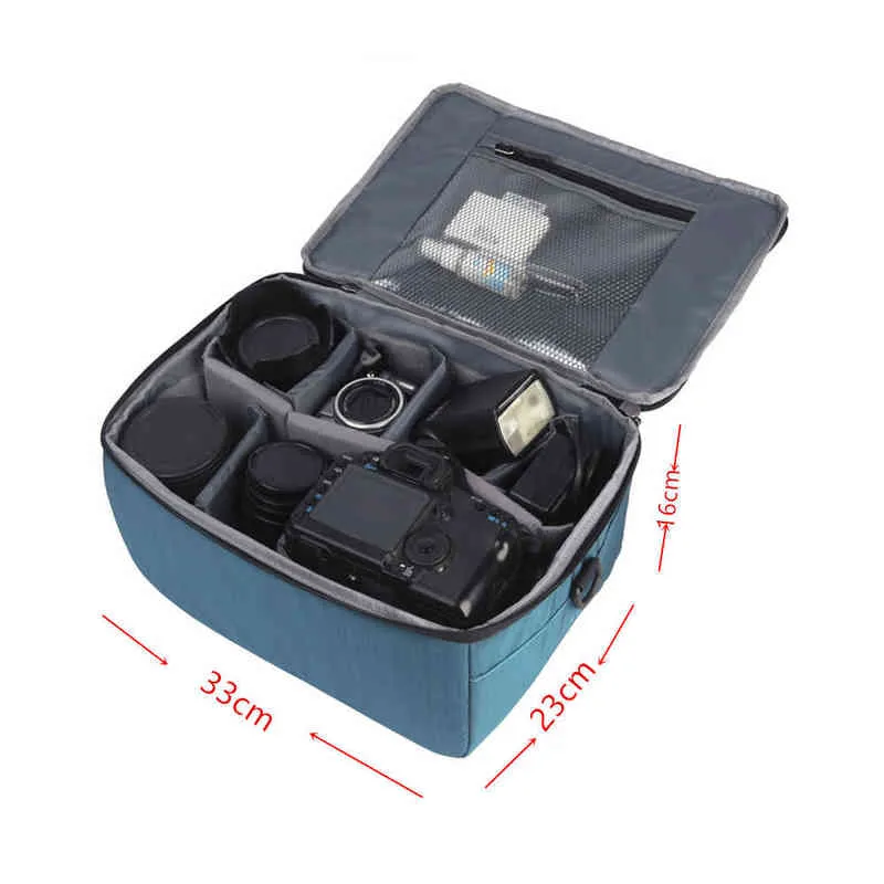 Waterdichte DSLR Camera Lens Bag Insert Protection Handtas Draagtas met Gevoerde Case Lens Pouch voor AA220324