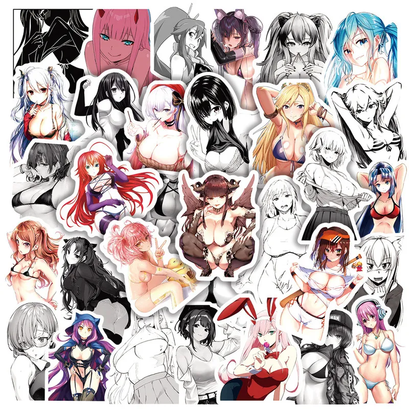 10 30 Anime Sexy Mixed Beauty Hentai Waifu Graffiti Stickers For Phone Luggage Laptop Guitar DIY Comics Sticker Party Gift 220716