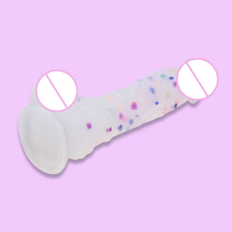 Renkli güzel yapay yapay penis silikon taklit gerçekçi penis yumuşak büyük emzirme seks oyuncakları mastürbasyon erotik oyuncak 220520