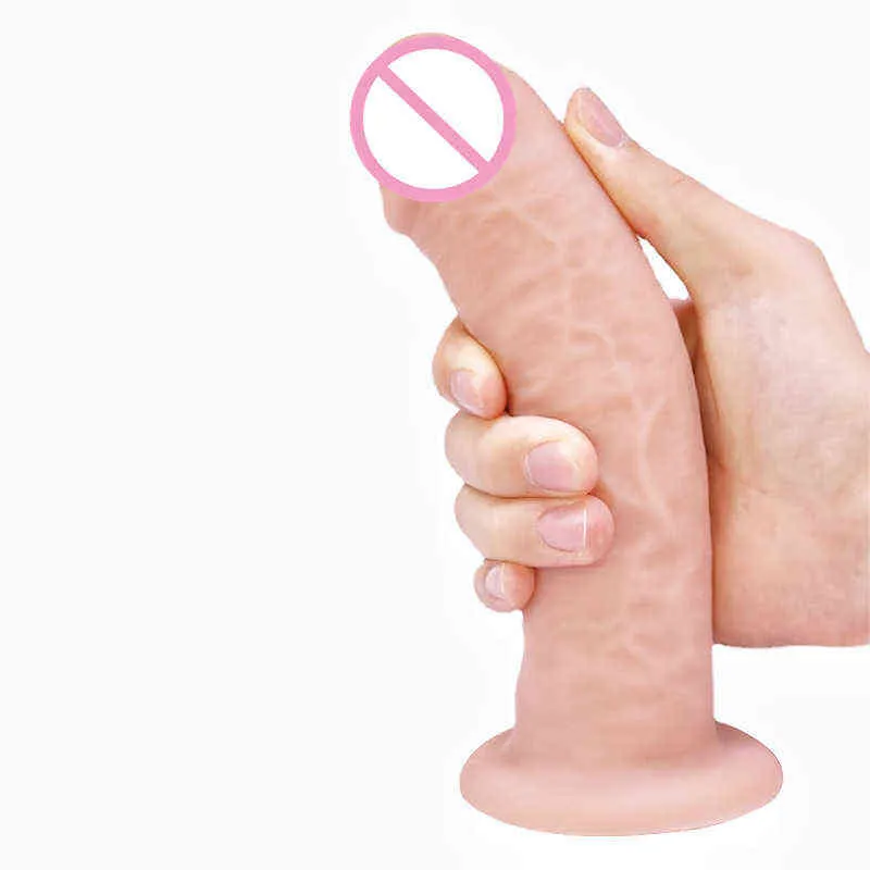 NXY DILDOS 여성 S 자위 단일 층 액체 실리카 젤 모방 인공 음경 재미있는 치킨 바 매뉴얼 진동 220601