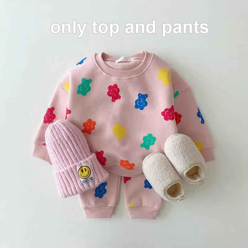 LZH Autumn Toddler Girls Clothes Set Print TopsTrousers Outfits Kids Casual Sports Suit Children Clothing 15 Year 220809