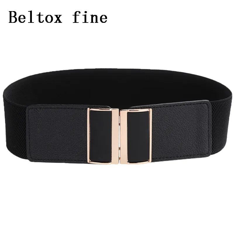 Foshion Elastic Wide Belt для женщин растягивает толстое платье по талии, украшающая пояс 220624