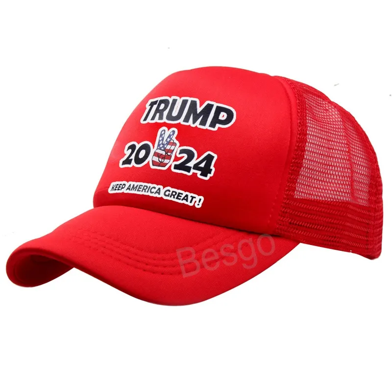 ترامب 2024 بيسبول قبعة أمريكية للانتخابات الانتخابية قابلة للتعديل الصيفية صافي قبعة إبقاء أمريكا شبكات رائعة الطباعة قبعة BH6885 TYJ