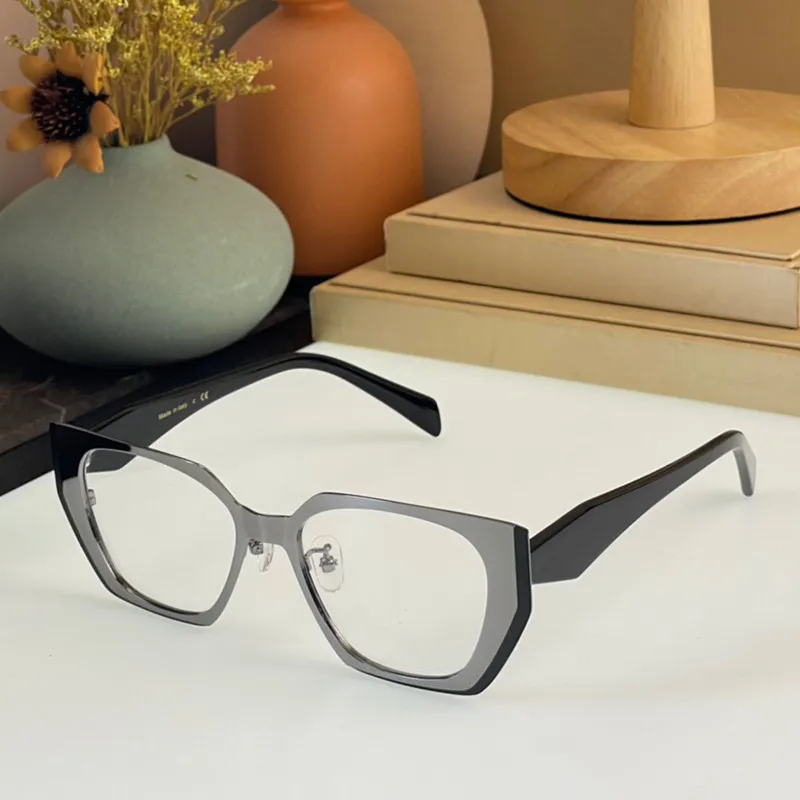 العلامة التجارية الرجعية أسيتات النظارات البصرية الرجال نساء مشهد Oculos وصفة طبية PR84 Eyeglasses Anti Blue Light Big Cat Eye Classes FR275E