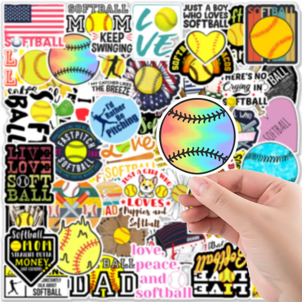 New Sexy Softball Sport Graffiti Stickers Cartoon Decals Classic Kids Toys DIY Diary Suitcase Scrapbook Phone Laptop Bike Sticker