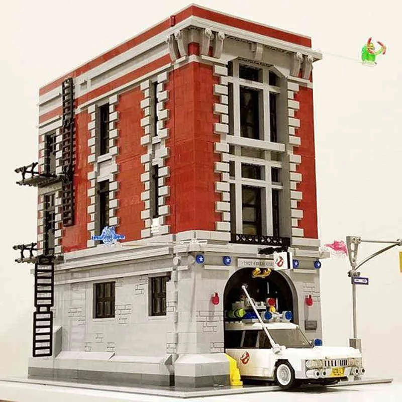 새로운 16001 Ghostbusters Firehouse 본부 Brinquedos 모델 세트 빌딩 키트 모델 호환 City75827 G220524