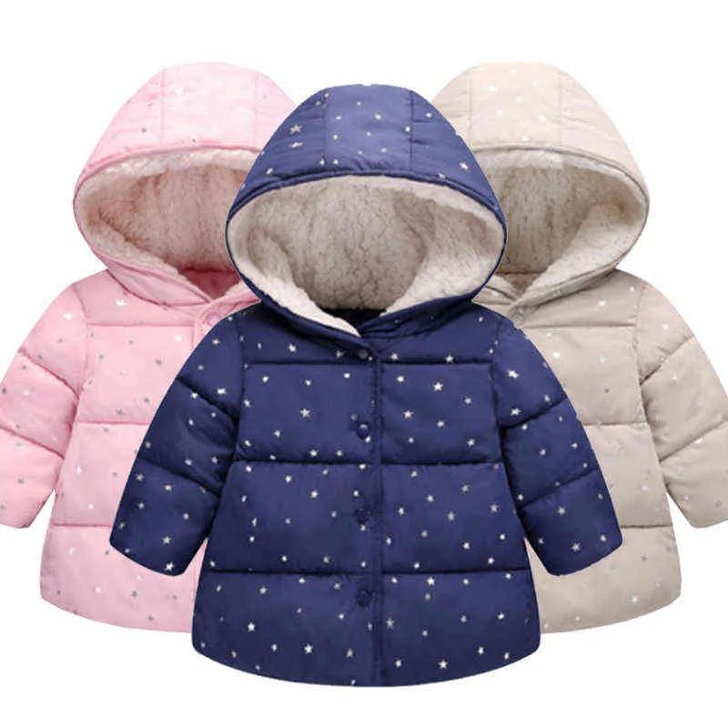 Winter Jackets Parka Girls Thick Down Cotton Jackets Baby Kids Autumn Winter Down Jacket Children Outfit Clothing J220718