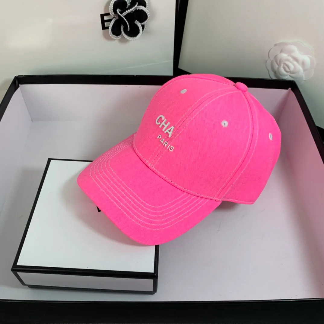 Czapki kulkowe czapki projektant Casquette Candy fluorescencyjny bawełniany baseball para mody lister street strzelanie cap334y