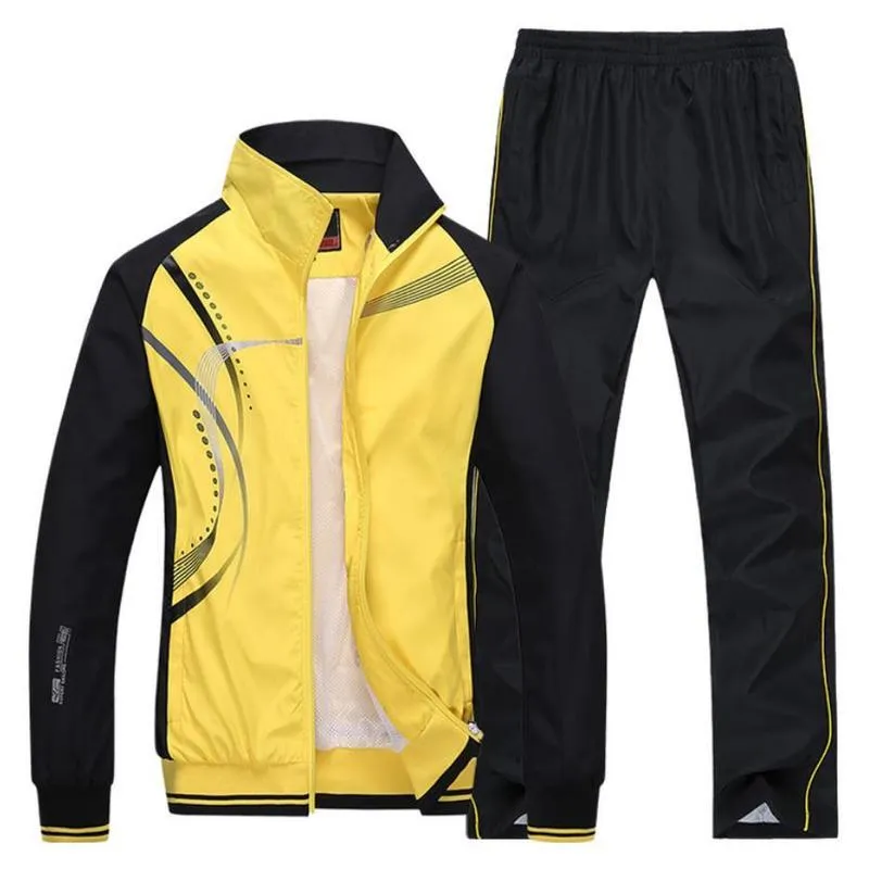 Tracksuit Men Plus Size 4XL Spring Autumn Two Piece Clothing Sets Casual Track Suit Sportswear Sweatsuits 220815