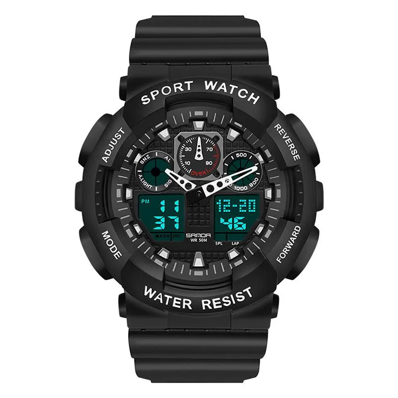 손목 시계 남자 Gshock Sport Watch 방수 50m 손목 시계 relogio masculino big dial quartz 디지털 군대 시계 269c