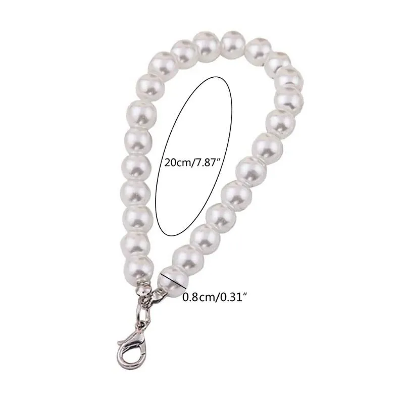 Chaveiros Faux Pearl Pulseira Corrente Chave Chave Carteira Chaveiro Chaveiro Hand Straps Kit 13MDKeychains Fier22249V