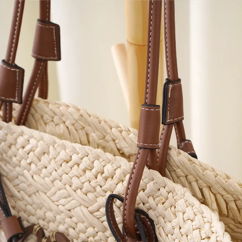 Casual Straw Tote Bags Designer Shoulder Bag Female Versatile Handbags Large Capicity Travel Beach Bag