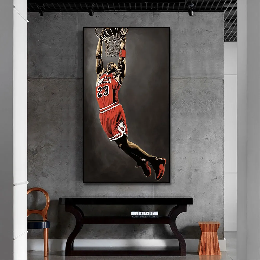 현대 그림 스포츠 모든 스타 플레이어 그림 농구 스타 포스터 캔버스 인쇄 벽 예술 그림 홈 벽 장식