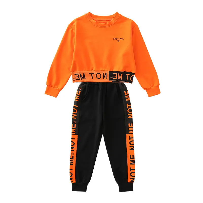 Filles pull costume printemps automne vêtements pour enfants à manches longues haut décontracté pantalon décontracté grands enfants vêtements de sport ensembles 220809