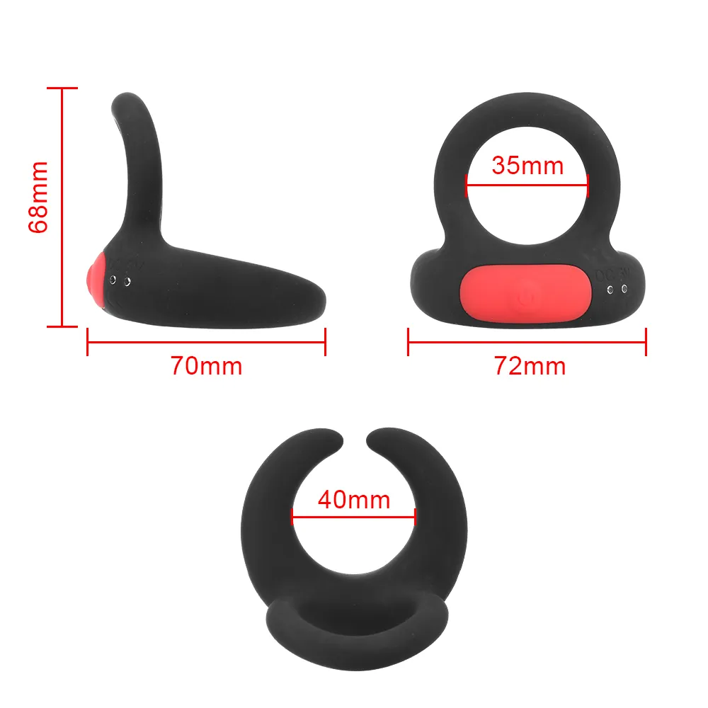 Cock Ring Clitoris Stimulator Penis Remote Control 7 Speeds Vibrator Massager sexy Toys for Man