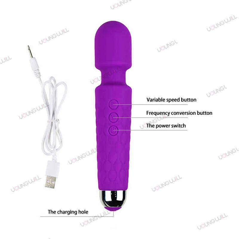 NXY Vibrators High Frequency Masturbator Big Size Vibrador Sexe g Spot Sex Toys Av Wand Vagina for Women Massager 0411