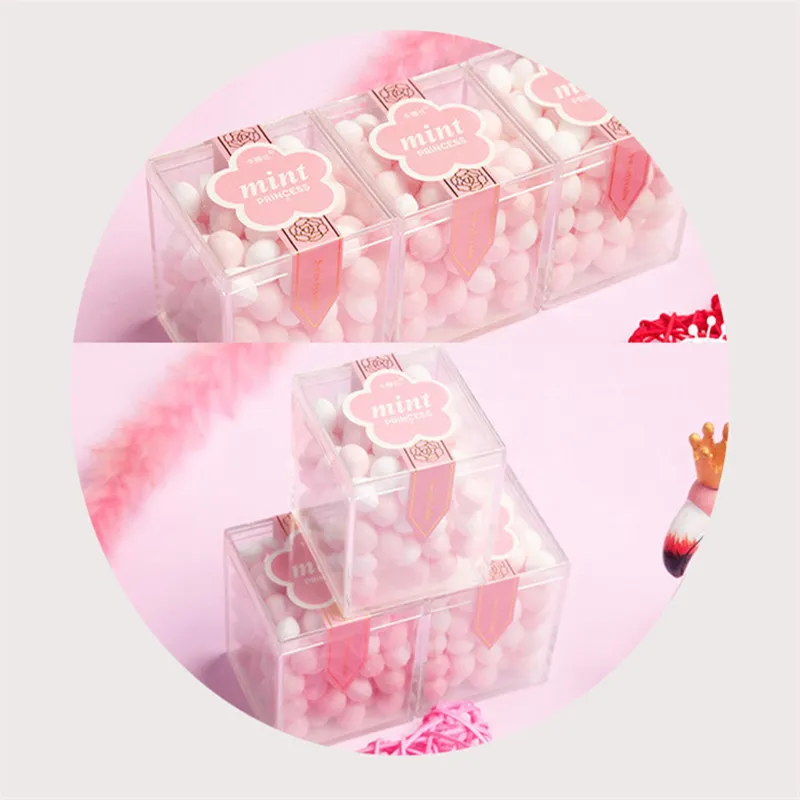 12st Acrylic Candy Goodie väskor Klar chokladplast Wedding Party Favor Packing Box Pastor Container Jewelry Storage 220705