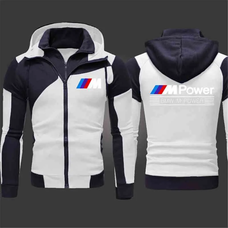 2022 printemps automne Bmw m Power hommes mode veste d'extérieur fermeture éclair haute qualité Harajuku athlétique manteau porter des sweats à capuche décontractés