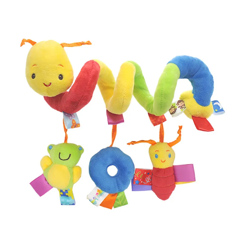 Educational Baby Rattles Mobiles Toys For Children Infant Activity Spiral Bed Crib Stroller Toy Car Seat Hanging Toys With Bells 220531