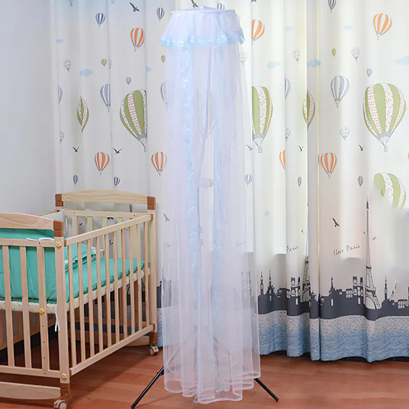 Universal vikbar nät Myggnät Spädbarn Canopy Round Bed Canopy Myggnät för Baby Summer Baby Crib Net Crib Dome 220531