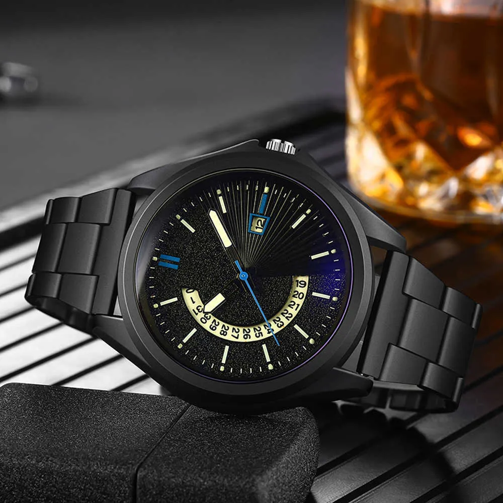 2022 Nova Moda Mens Relógios com Aço Inoxidável Top Marca Luxo Esportes Quartz Watch Men O