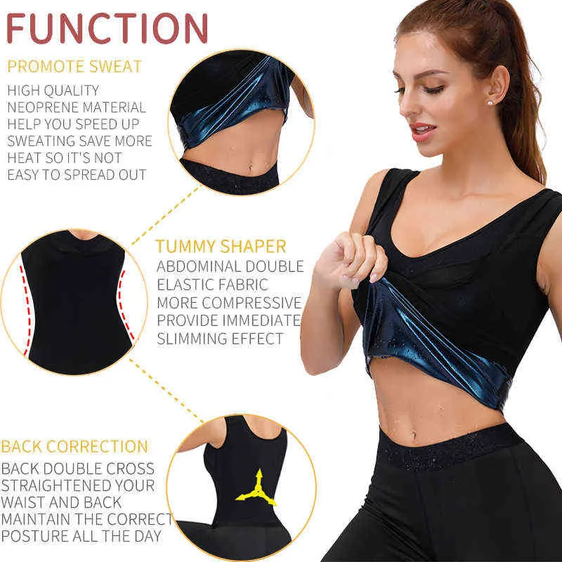 Body Shaper Set Sweat Sauna Vest Thermo Slanke broek Fitness riem buikbesturingstrainer Shapewear workout Band Tank Top L220802