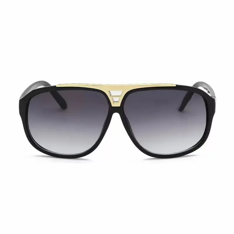 1 pçs moda redonda óculos de sol óculos designer marca preto metal quadro escuro 50mm lentes de vidro para mulheres dos homens melhor b2295