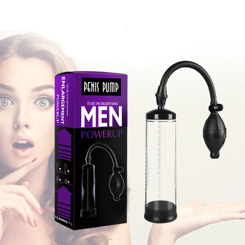 Penispump utvidgas vakuum förlängare män sexig leksak öka längden förstorare manlig träning erotisk vuxen sexig produkt