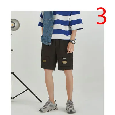 Verão Sólida Cor Solta Shorts Masculina Seção Fina Calças de Praia Trend Cinco 220425