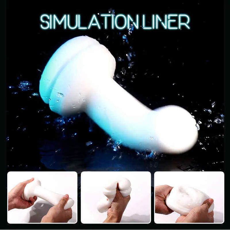 NXY Sex Men Masturbators Male Masturbator Airbag Clip Wrapped Vacuum Clamp Real Blowjob Deep Throat Automatic Adult Sex Toys for Men Masturbation Cup 0412