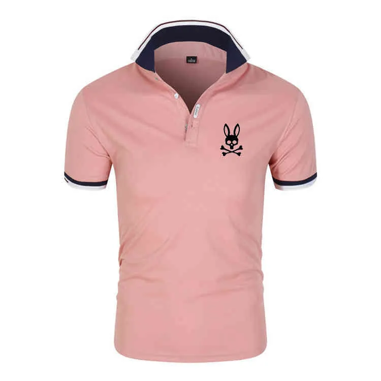 2022 여름 브랜드 남성 캐주얼 폴로 셔츠 남성 반팔 티셔츠 패션 슬림 솔리드 H1203