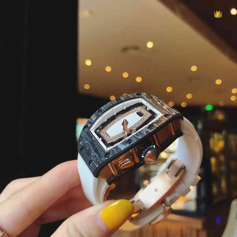 럭셔리 남성 기계식 시계 Richa Milles RM037 완전 자동 운동 사파이어 거울 고무 감시 대역 남성 브랜드 손목 시계 시계